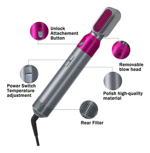 Hot Air Styler 5 en 1 – Moldeador de Cabello Multifuncional.